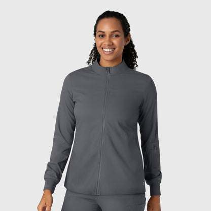 Women's Pewter Boundless QCC AD Embroidered Scrub Jacket