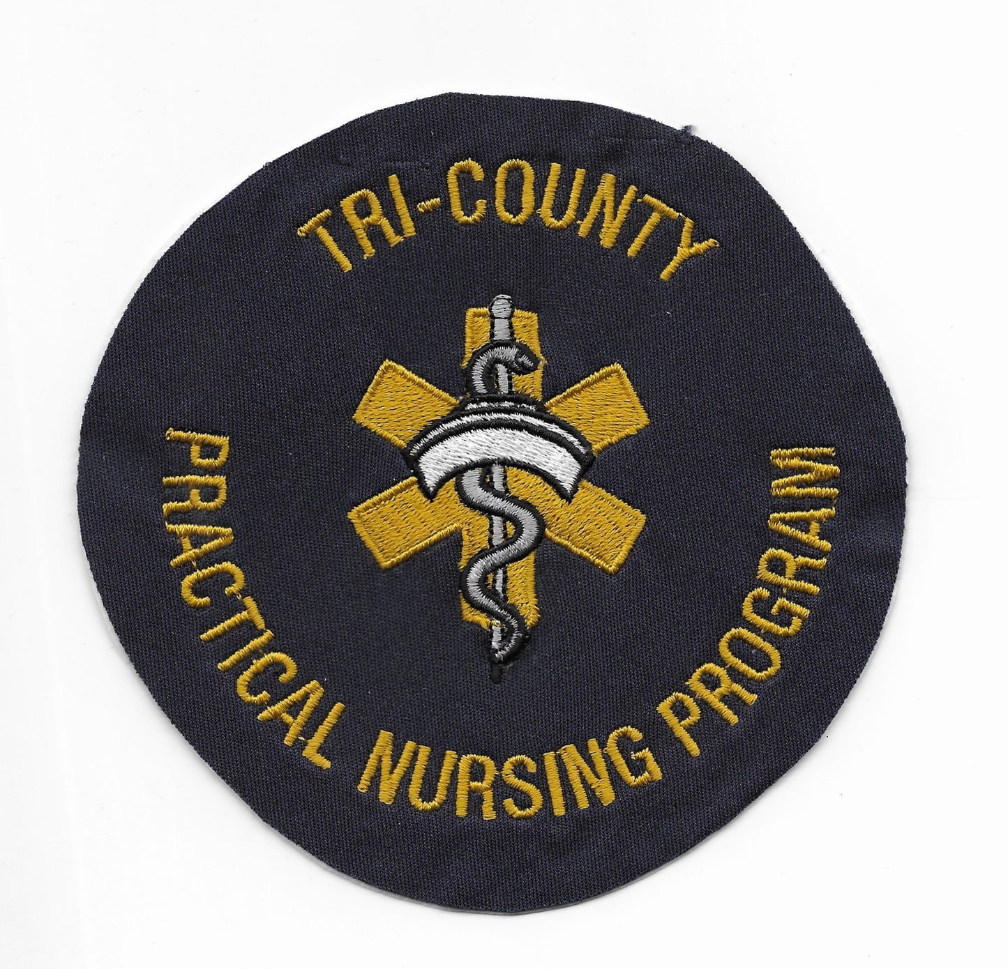Women's Embroidered Tri County Navy Scrub Top