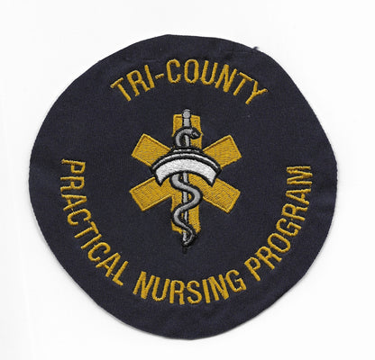 Women's Embroidered Tri County Navy Scrub Top