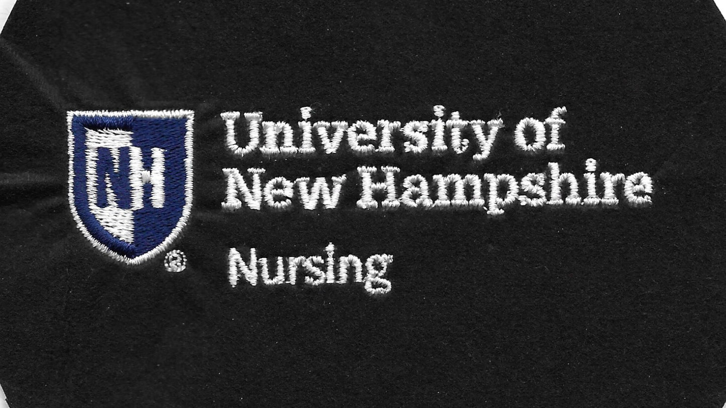 Workwear Line: Unisex V-Neck Top in Navy with UNH embroidery