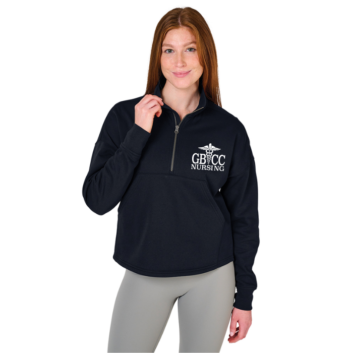 Women's Willow 1/2 Zip Sweatshirt w/ choice of GBCC Logo