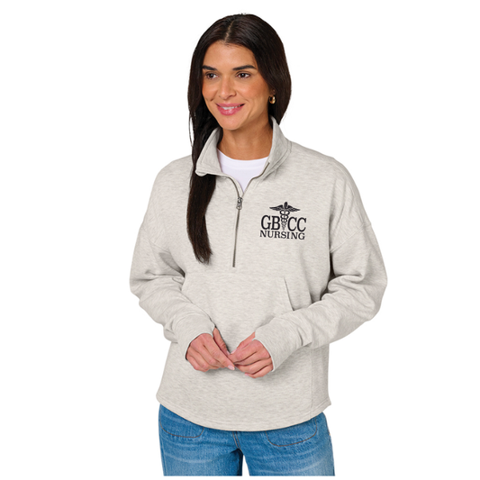 Women's Willow 1/2 Zip Sweatshirt w/ choice of GBCC Logo