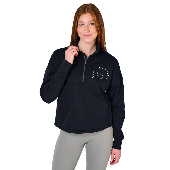 Women's Willow 1/2 Zip Sweatshirt w/ choice of GBCC Logo