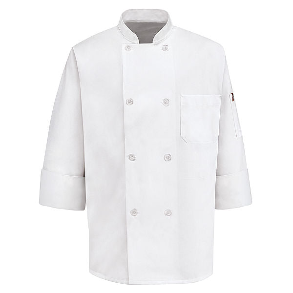 Pearl Button Chef Chef Coat- Alvirne Culinary block lettering