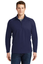 Load image into Gallery viewer, Stretch 1/2-Zip Pullover in Navy with Laboure Embroidery
