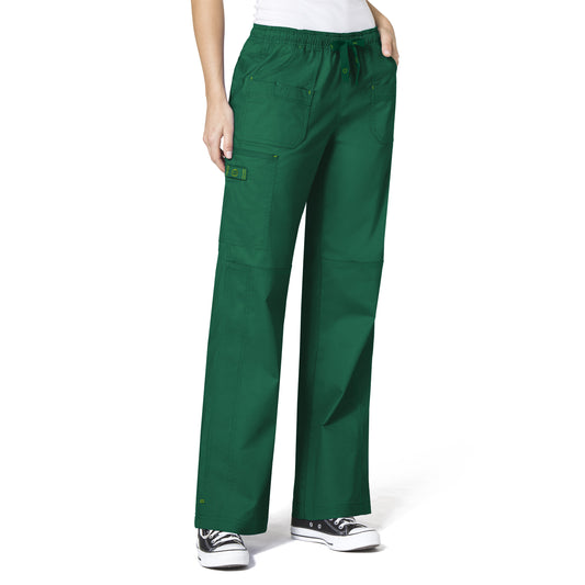 WonderWink Multi Pocket Cargo Pant in Hunter