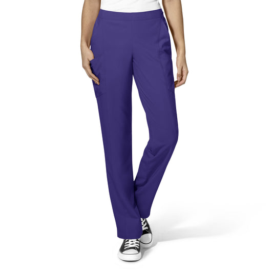 Women's Flat Front Double Cargo Pant in Grape