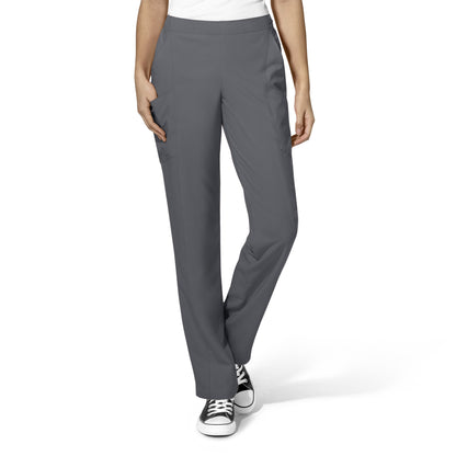 Women's Flat Front Double Cargo Pant in Pewter-NHTI