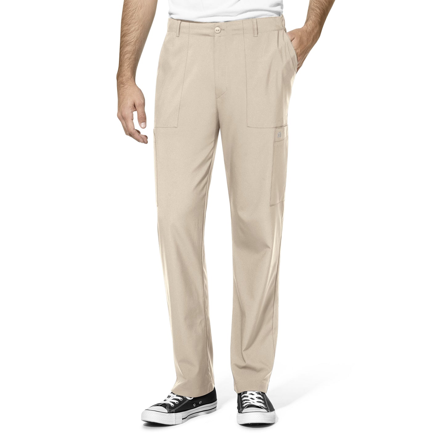 Men's Flat Front Cargo Pant in Khaki