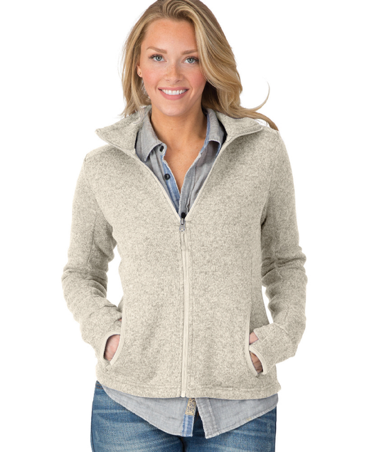 WOMEN'S HEATHERED FLEECE JACKET W/ CRITICAL CARE LOGO