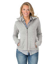 Load image into Gallery viewer, WOMEN&#39;S HEATHERED FLEECE JACKET W/ CRITICAL CARE LOGO
