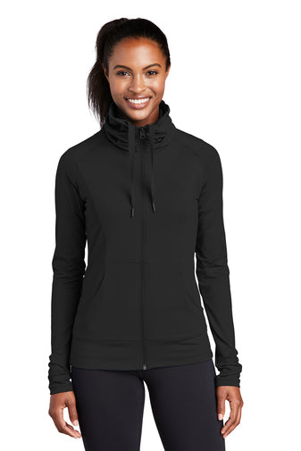 Sport-Tek® Ladies Sport-Wick® Stretch Full-Zip Jacket W/ CRITICAL CARE LOGO