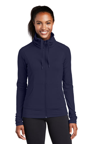 Sport-Tek® Ladies Sport-Wick® Stretch Full-Zip Jacket W/ CRITICAL CARE LOGO