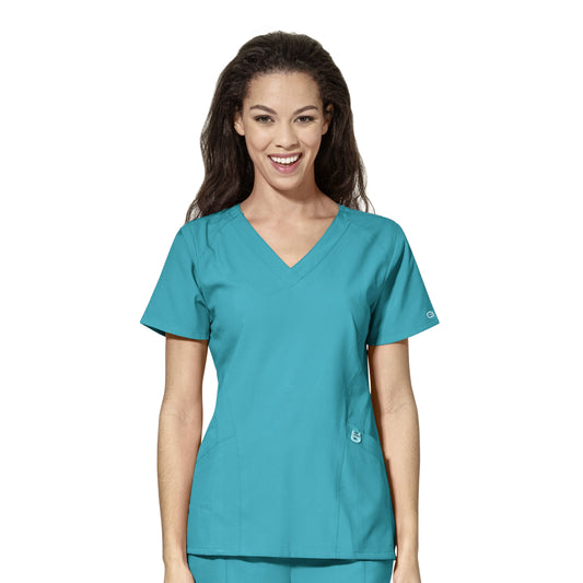 Women's Great Bay Emblem Sewn Scrub Top