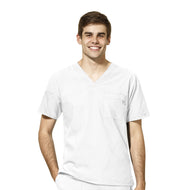 Men's V Neck Shirt in White