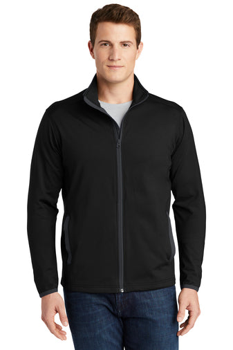 Sport-Tek® Sport-Wick® Stretch Contrast Full-Zip Jacket - Lindner Logo