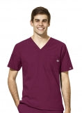 Men's V Neck Shirt in Wine