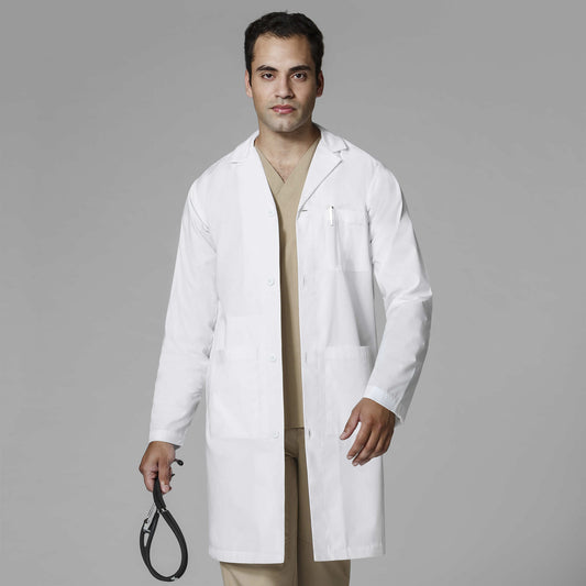 Men's Long White Lab Coat