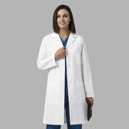 Women's Long White Lab Coat