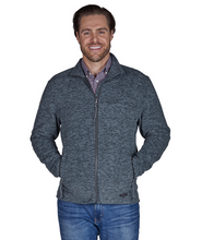 Load image into Gallery viewer, Men&#39;s Pacific Navy Heather Fleece Coat with Tufts SOM Embroidery
