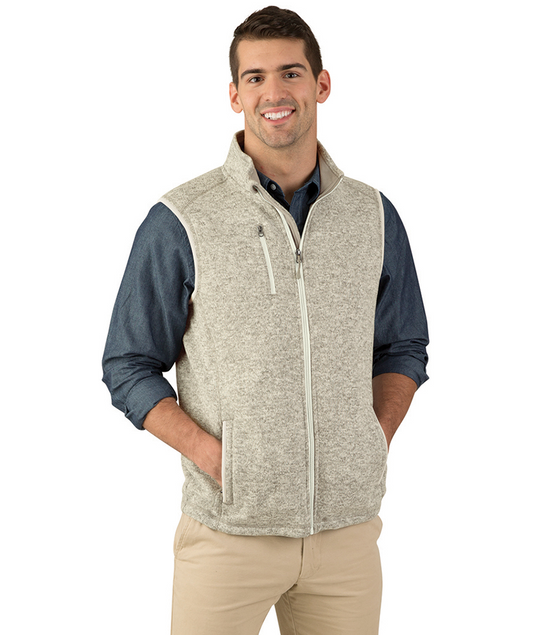 MEN'S HEATHERED FLEECE VEST W/ MEDICAL 4 LOGO