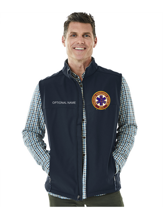 Navy soft-shelled vest w/ NHTI Paramedic logos