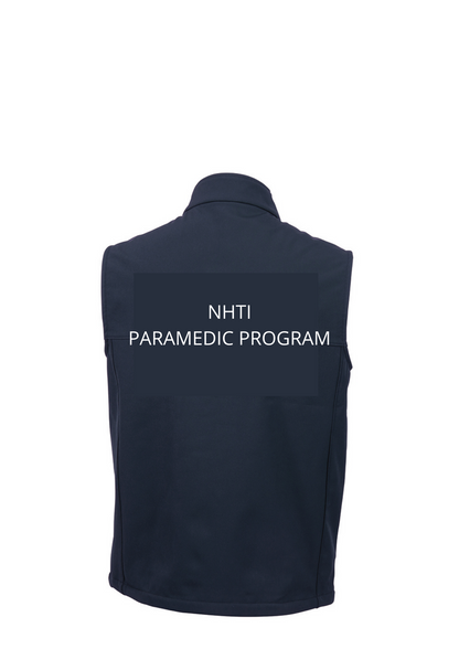 Navy soft-shelled vest w/ NHTI Paramedic logos