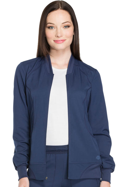 Zip Front Warm-up Jacket in Navy, Discontinued- Final sale