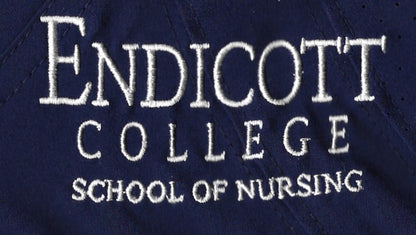 Women's Navy V-Neck Top with Endicott Embroidery