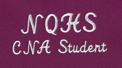 Women's NQHS CNA Student Embroidered Scrub Top