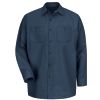 Long Sleeve Navy Blue Shop Shirt- QHS Automotive