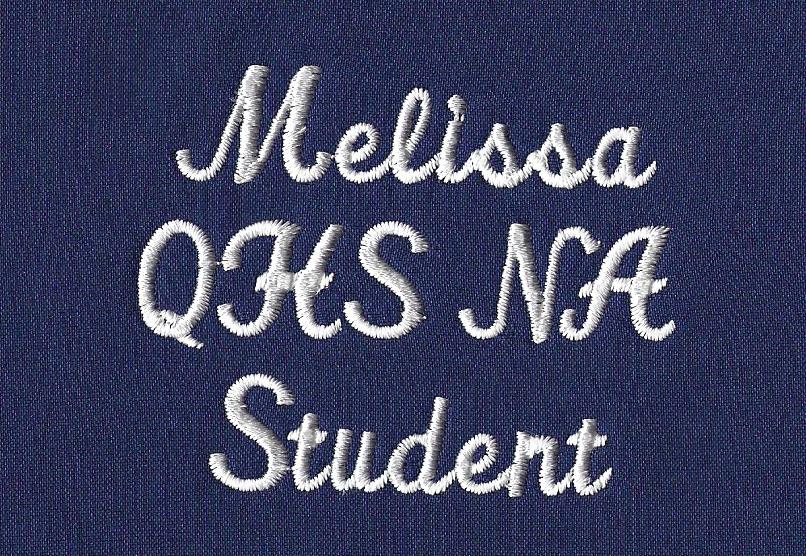 Women's Navy V-Neck Shirt - QHS NA Student Embroidery w/ name