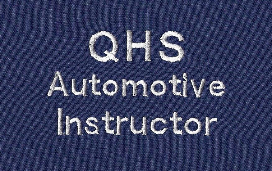 Short Sleeve Navy Blue Shop Shirt- QHS Automotive