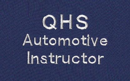 Short Sleeve Navy Blue Shop Shirt- QHS Automotive