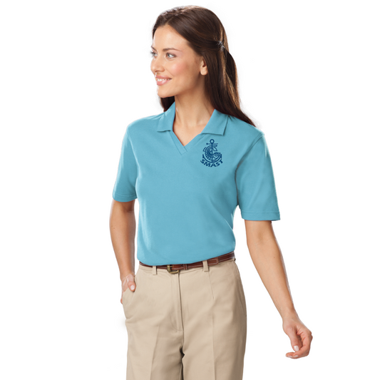 Women's V-Neck Polo SMAST logo