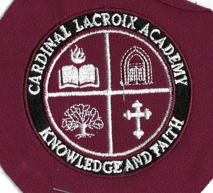 Burgundy Zippered Hoodie with Cardinal LaCroix Embroidery