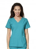 Women's Great Bay Emblem Sewn Scrub Top