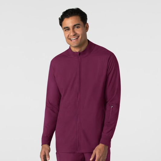 Men's Boundless Warm Up Zip Jacket in Wine