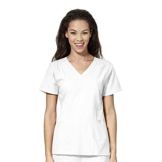 Women's Manchester Comm College Nursing Embroidered Scrub Top