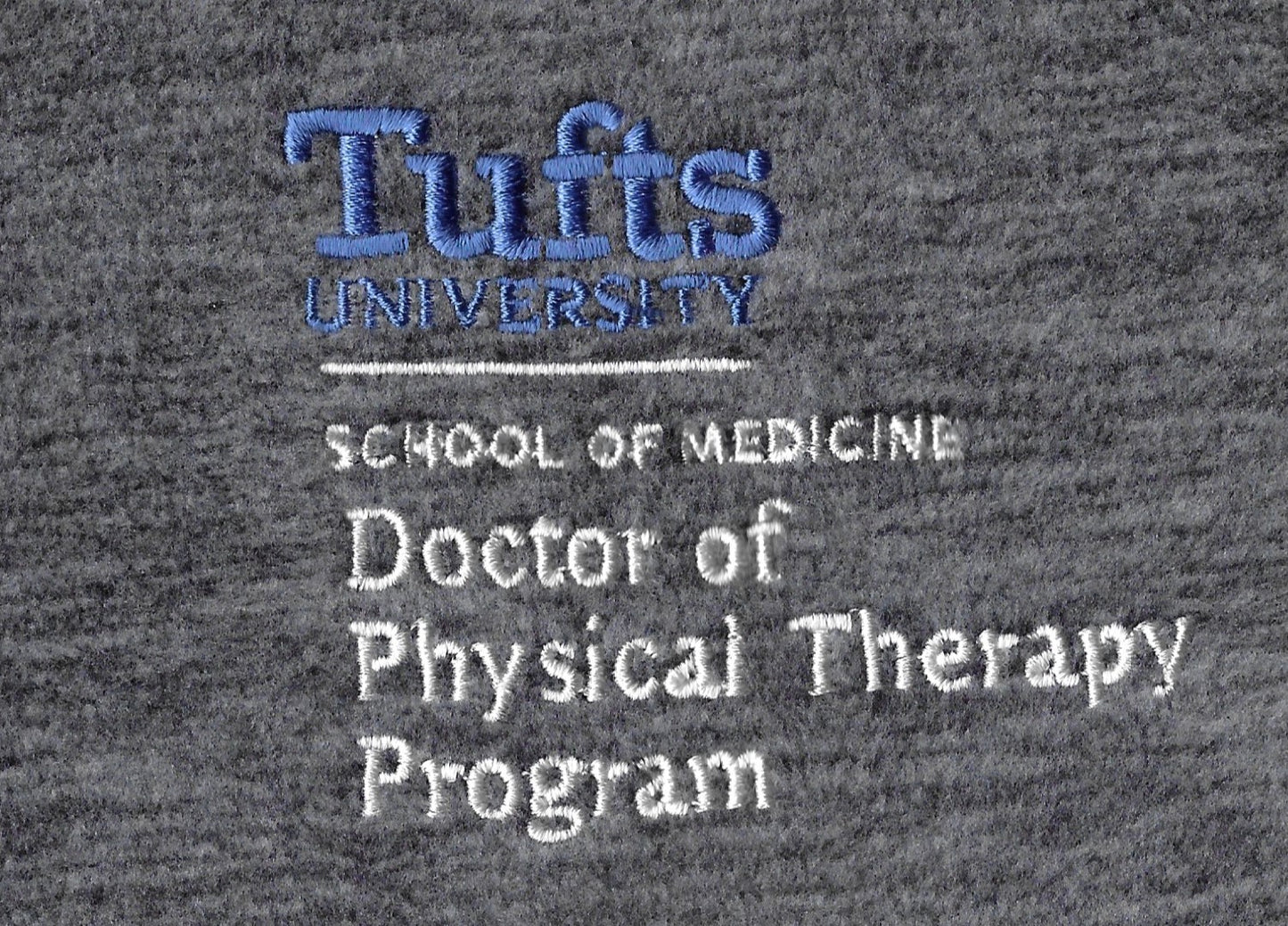 Women's Charcoal Heather Fleece Coat with Tufts Dr. of PT Embroidery