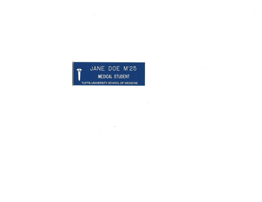 Tufts Medical Student Name Pin