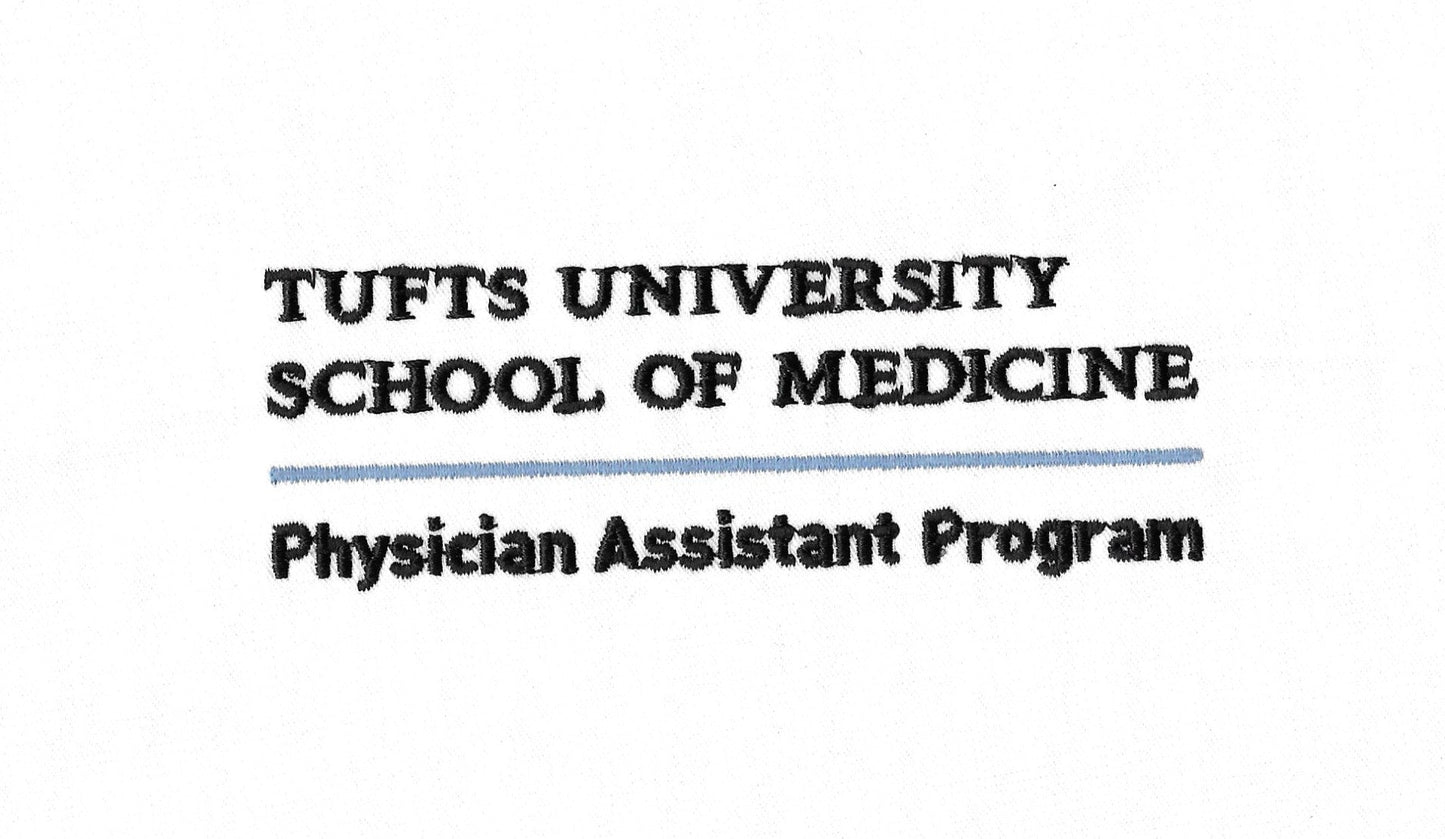 Women's Tufts Physician Assistant Embroidered Lab Jacket