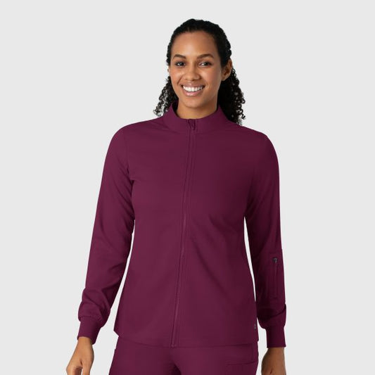 Women's Boundless Warm Up Zip Jacket in Wine